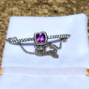 Amethyst bolo bracelet